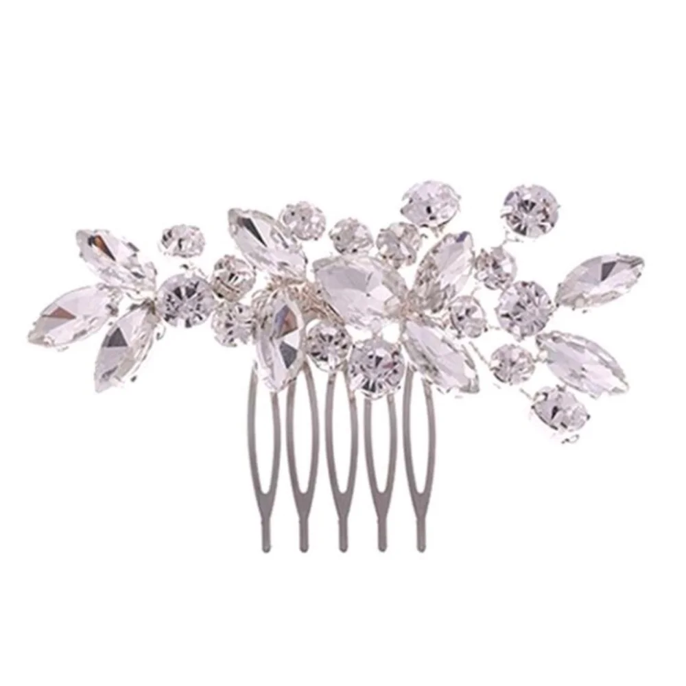 Wedding Bridal Comb Sparkling Rhinestone Crystal Silver Hair Comb NEW